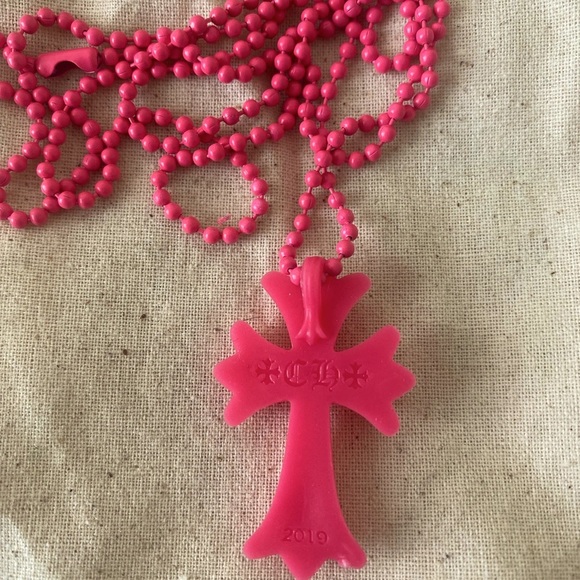 Chrome Hearts 20th Anniversary Tokyo *EXCLUSIVE* Pink Silicone Necklace - Picture 2 of 2